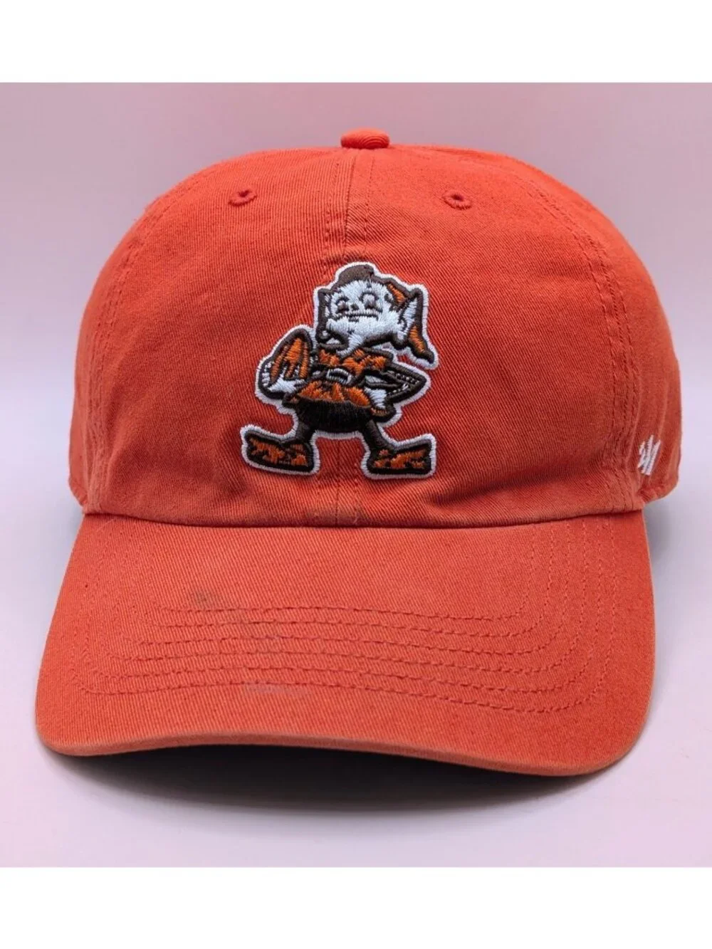 '47 Brand Cleveland Browns Brownie Elf Hat NFL Football Orange Fitted Size XL